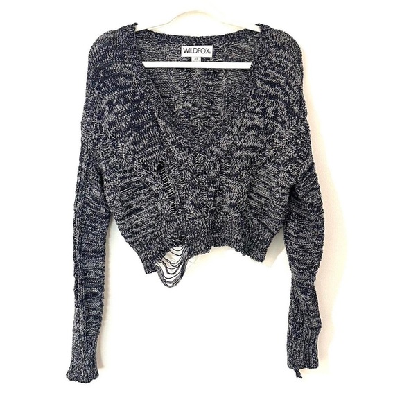 Wildfox Knit Cropped Sweater - Picture 4 of 5